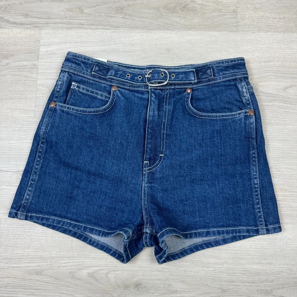 Rag & Bone Derby Denim High Rise Jean Shorts Womens 26 Medium Wash